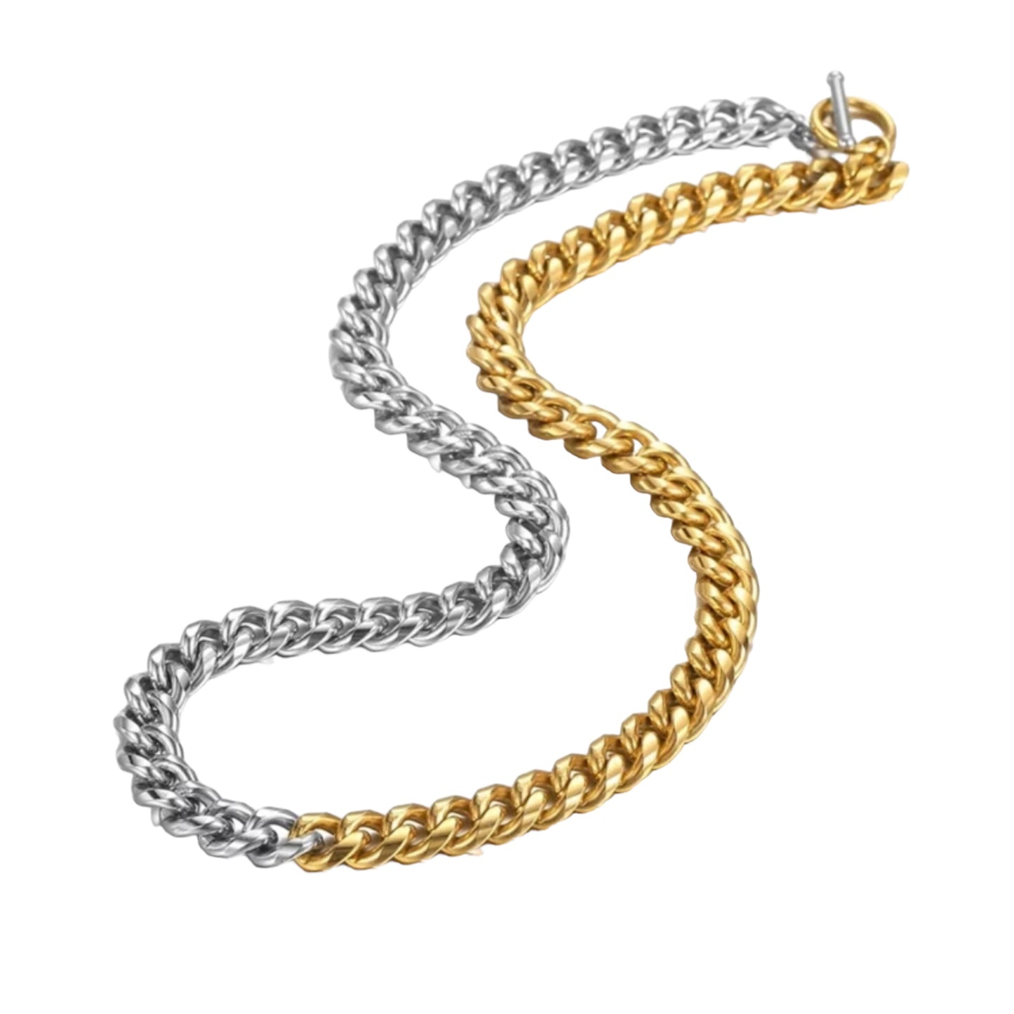 Two Tone Cuban Link Necklace