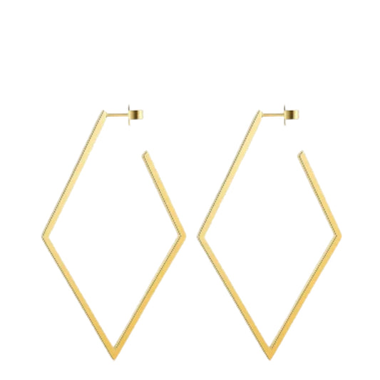 Parallelogram Earrings Hoops