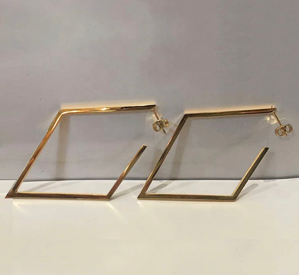 Parallelogram Earrings Hoops